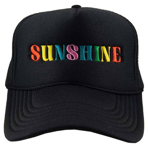 Sunshine (Multicolored) Foam Trucker Hat: Hot Pink and White