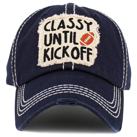 Classy Until Kickoff Hat: ONE SIZE / RED