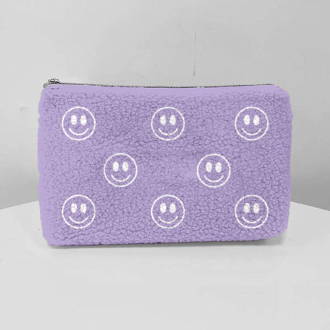 Fluffy Cosmetic Bags: LILAC SMILE