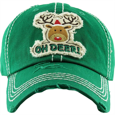 Oh Deer Hat: Kelly green